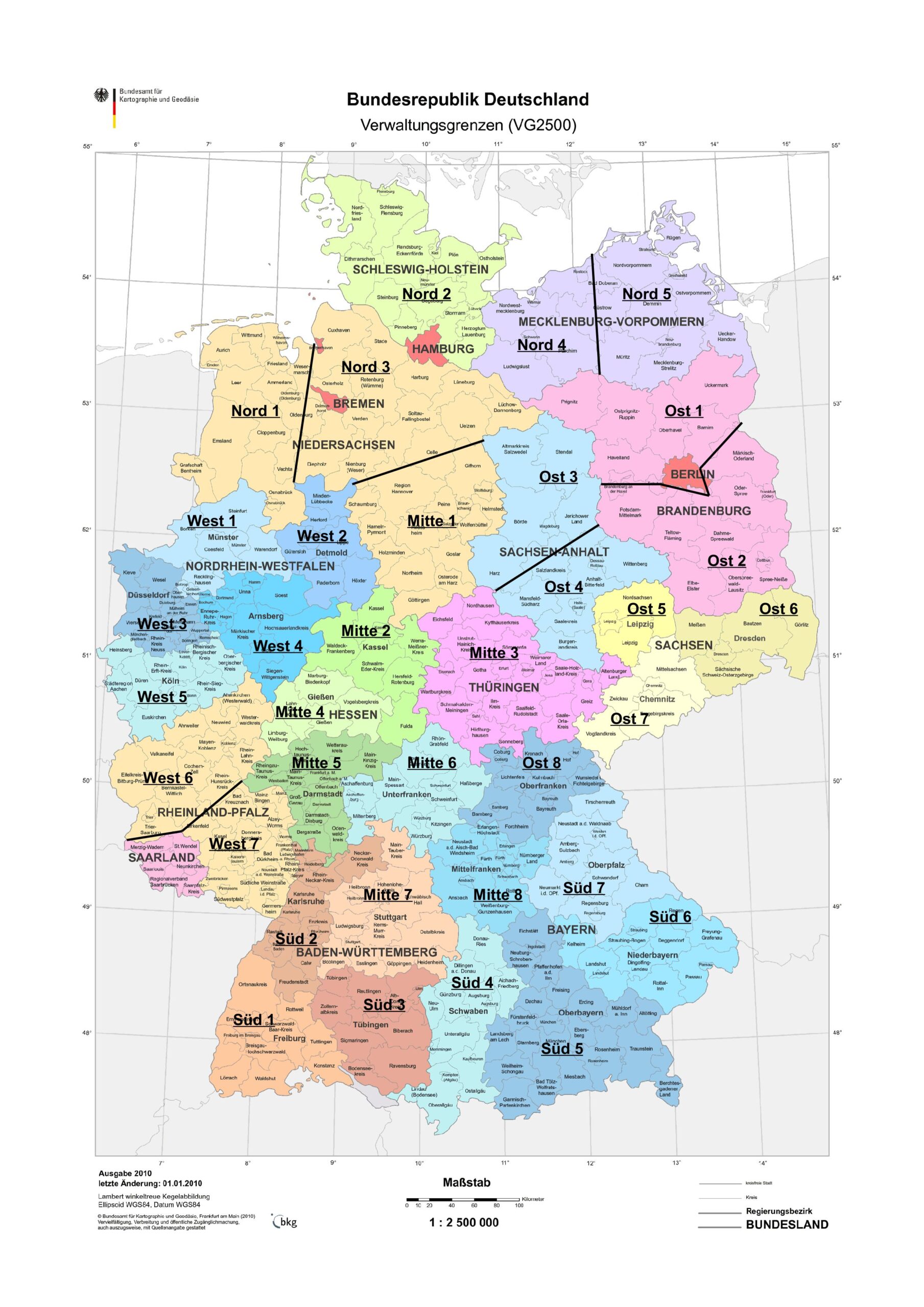 Gruppeneinteilung von Notfunk Deutschland e.V.