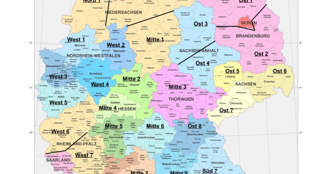 Deutschlandkarte unserer Gruppen